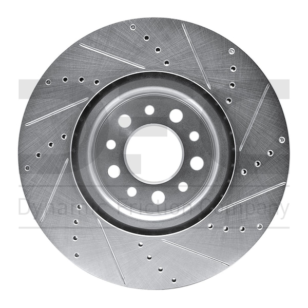 Dynamic Friction Co BRAKE ROTOR DRILLED AND SLOTTED SILVER 631-42013L - main